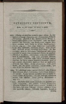 Catalogus Editionum.
