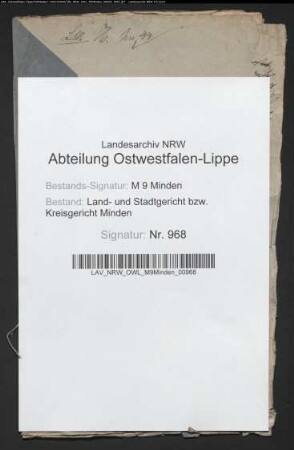 Sonstige: Horstmann, Johann Heinrich: