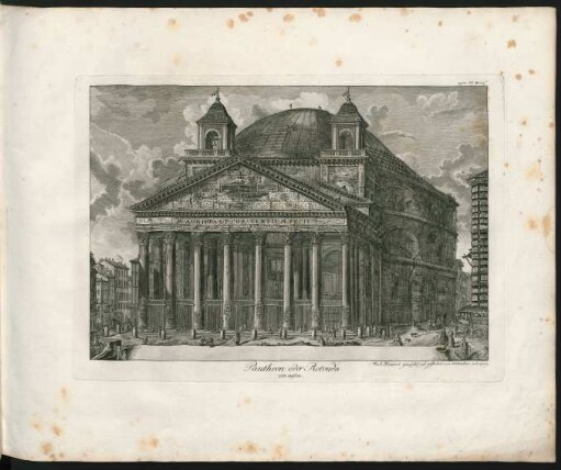 Zum 57. Brief. Pantheon oder Rotonda von aussen.