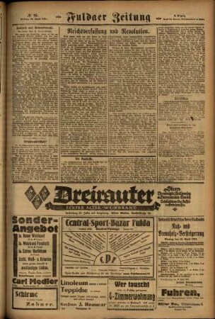 Dritte Ausgabe vom Freitag, den 18. April 1924.
