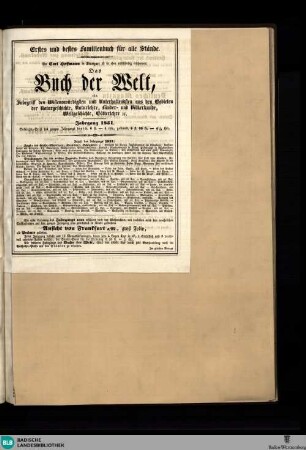 Karlsruher Zeitung, Buchwerbung