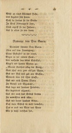 Romanze von Don Garcia.