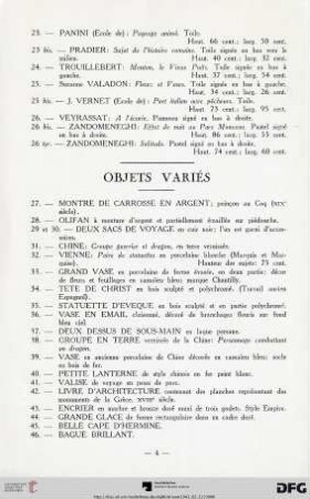 Objets variés (Nr. 27-46)