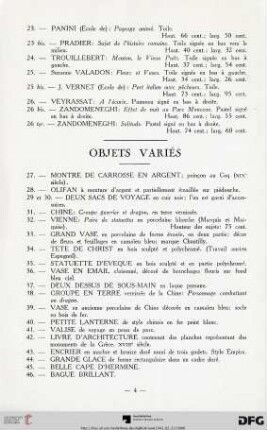 Objets variés (Nr. 27-46)