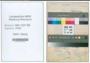 Entnazifizierung Georg Hahn , geb. 31.08.1908 (Regierungsrat)