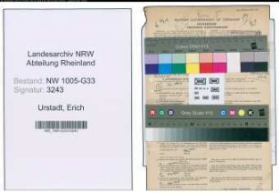 Entnazifizierung Erich Urstadt , geb. 23.07.1909 (Arzt)