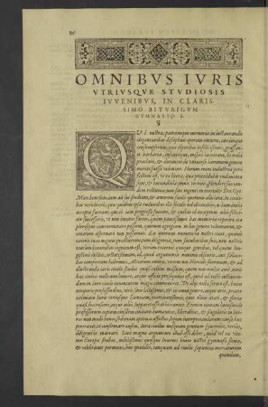 Omnibus iuris utriusque studiosis iuuenibus,