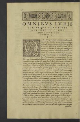 Omnibus iuris utriusque studiosis iuuenibus,