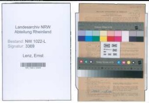 Entnazifizierung Ernst Lenz , geb. 30.06.1903 (Postbeamter)