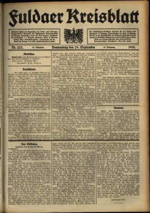 Ausgabe vom Donnerstag, den 29. September 1910.