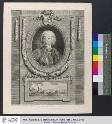 Carolus Emmanuel III Victory Amedei Filivs Sab Dvx XVI Sardiniæ Rex / Ca. Do. Melini Regis Sardiniæ et Regis Christianissimi Scalptor