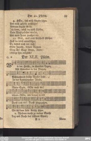 Der XLII. Psalm.