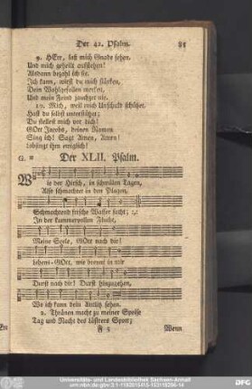Der XLII. Psalm.