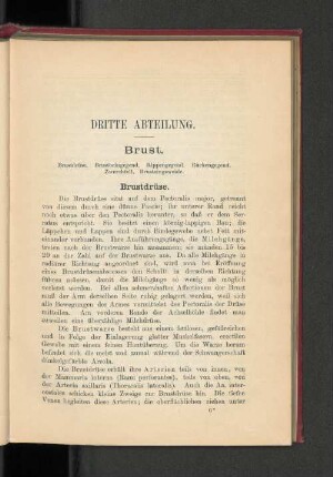 Dritte Abteilung. Brust.