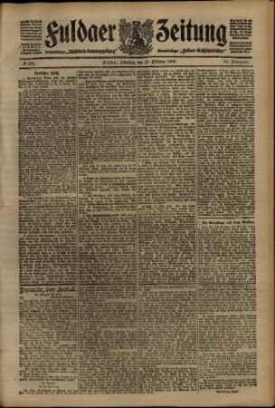 Ausgabe vom Dienstag, den 13. Oktober 1908.