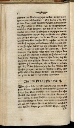 Ein und zwanzigster Brief. - Dreyßigster Brief.
