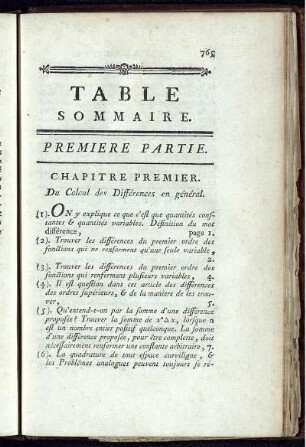 Table Sommaire.