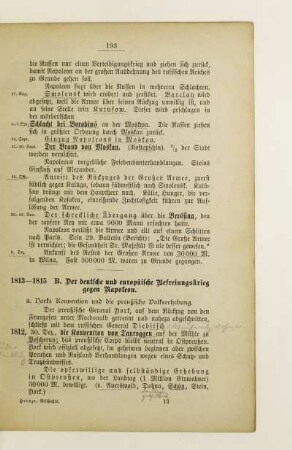 1813-1815 B. Der deutsche und europäische Befreiungskrieg gegen Napoleon