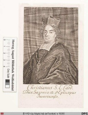 Bildnis Christian August, Herzog zu Sachsen-Zeitz