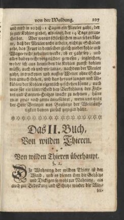 Das II. Buch, Von wilden Thieren.