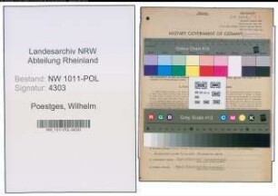 Entnazifizierung Wilhelm Poestges , geb. 01.01.1916 (Polizeibeamter)