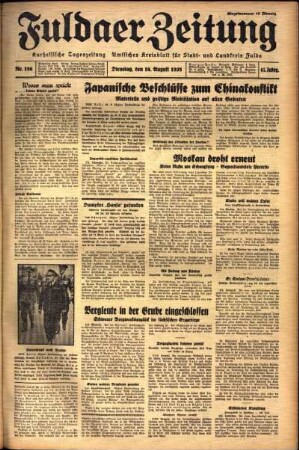 Ausgabe vom Dienstag, den 16. August 1938.