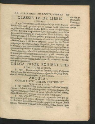 Classis IV. De Libris Spuriis.