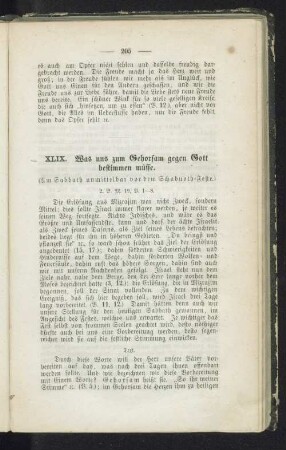 XLIX. Was und zum Gehorsam gegen Gott bestimmen müsse.