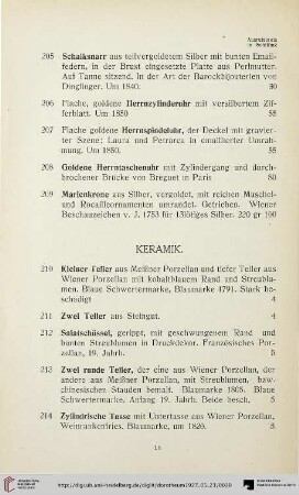 Keramik (Nr. 210-300)