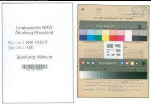 Entnazifizierung Wilhelm Borchardt , geb. 02.06.1905 (Zollsekretaer)