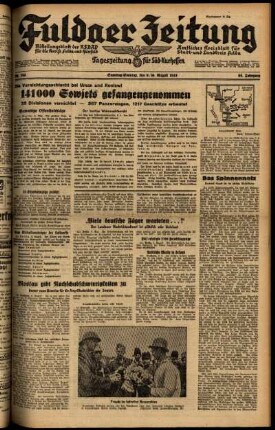 Ausgabe vom Samstag, den 09. August 1941.