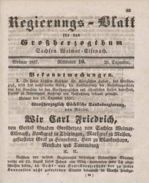 Nr. 16 : 20. Dezember 1837