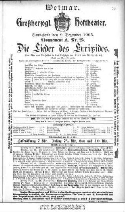 Die Lieder des Euripides