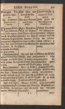 Dialogus Trigesimus Quartus = Das Vier und Dreyssigste Gespräch = Trzydziesta y czwarta Rozmowa