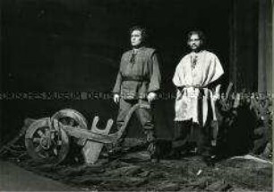 Uraufführung der Oper "Wat Tyler" von Alan Bush in Leipzig