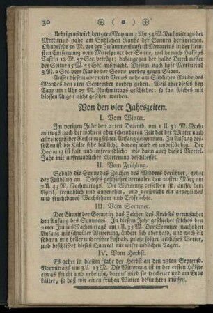 Von den vier Jahrszeiten