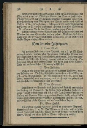 Von den vier Jahrszeiten