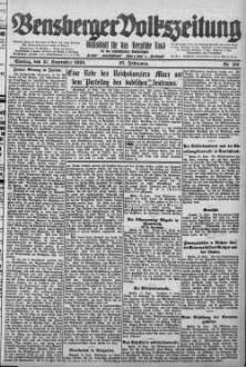 Bensberger Volkszeitung. 1907-1929