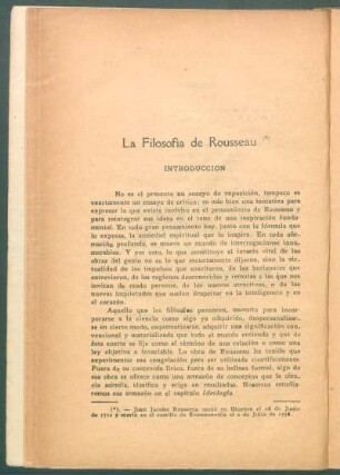 La filosofía de Rousseau