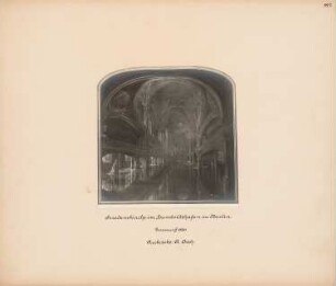 Friedenskirche im Humboldthafen, Berlin: Perspektivische Innenansicht, gerahmt