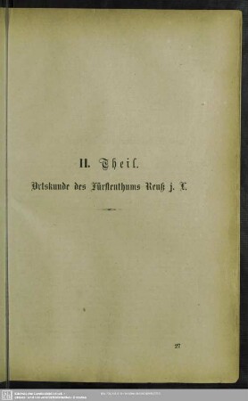 2: (Ortskunde des Fürstenthums Reuß j. L.)