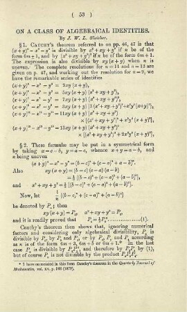 On a class of algebraical identities.