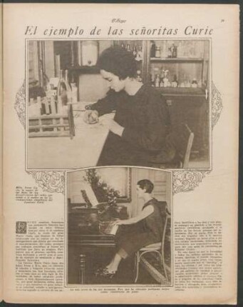 El ejemplo de las señoritas Curie