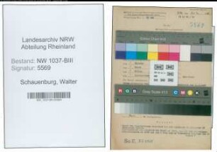 Entnazifizierung Walter Schauenburg , geb. 21.02.1903 (Wirtschaftsrat)
