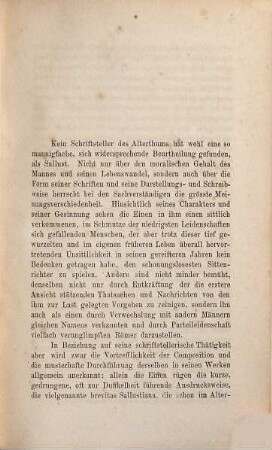 Bemerkungen über die Einleitungen zu Sallust's bellum Catilinarium et Jugurthinum