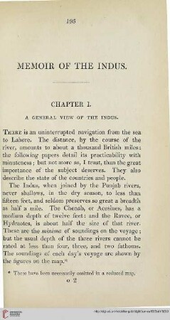 Chapter I: A General View of the Indus