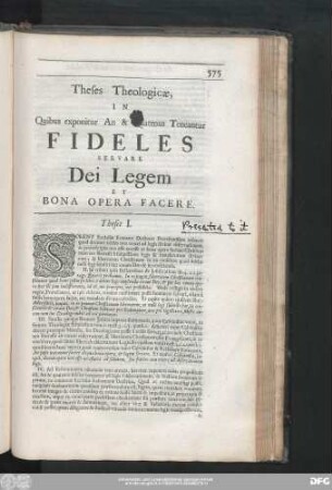 Theses Theologicae, In quibus exponitur An & Quatentus Teneatur Fideles Servare Dei Legem Et Bona Opera Facere.