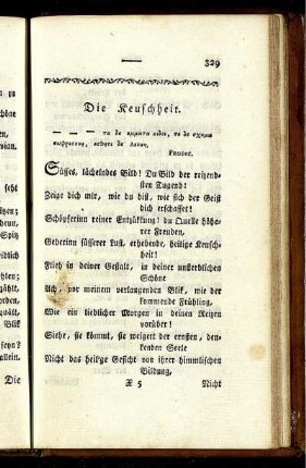 Die Keuschheit.