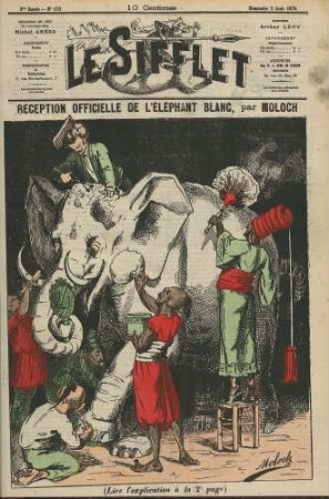 Reception officielle de l'éléphant blanc, par Moloch