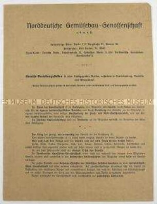 Rundschreiben zur Bewirtschaftung von Gemüse